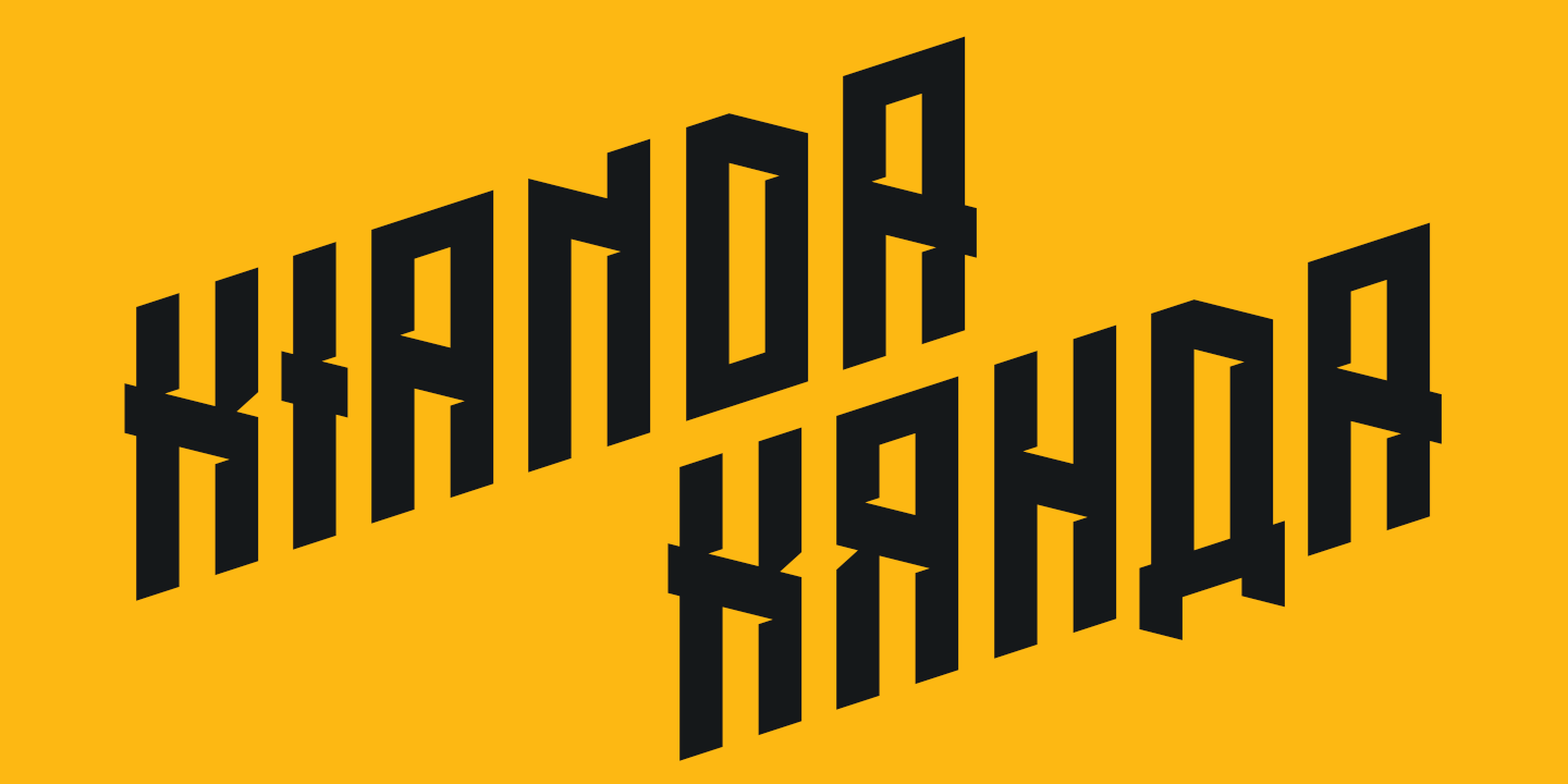 Beispiel einer Kianda-Schriftart #2